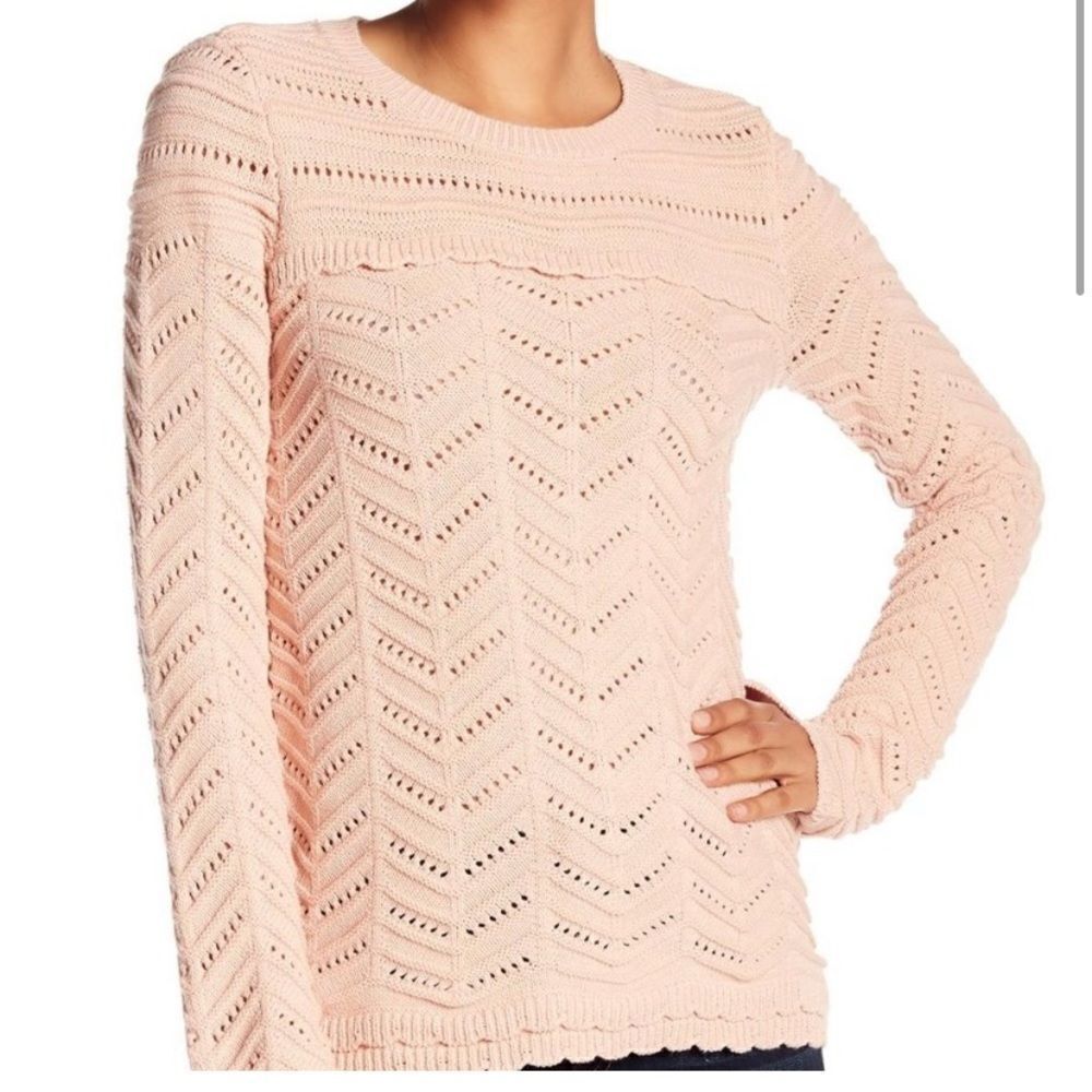 Catherine Malandrino Light Peach Bell Sleeve Sweater